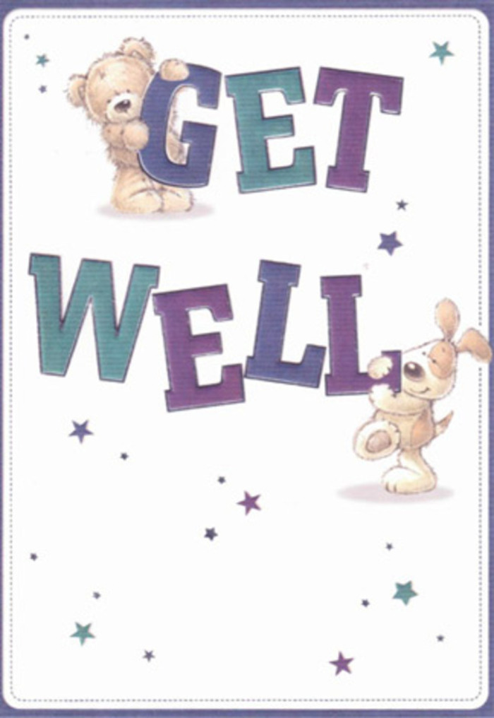 Rooted in a spirit of encouragement that Osidge knows well, this get well card's joyful illustration brings together a soft bear and an affectionate puppy, each figure beaming with heartfelt warmth as they support and balance the colourful 'Get Well' greeting between them. The playful scattering of blue and purple star shapes around them sparkles like wishes released along Osidge's flower-lined streets, infusing the card with tangible optimism. Bold, rounded lettering in indigo and teal adds a solid reassurance amid the gentle cream of the background, making the message as uplifting and strong as a bouquet hand-delivered to a neighbour in need. Every illustrated texture is carefully considered: from the fluffy plushness of the bear to the velvety smoothness of the puppy's fur-textures so vivid you might imagine reaching out to touch them, just as local florists select each bloom for comfort and beauty. The artwork's light, inviting aura floats throughout, much as the caring atmosphere flows in Osidge's beloved gathering places. This card is more than a message - it's a moment of connection, a little celebration of recovery and hope, echoing the same nurturing spirit found in every floral creation delivered by Florist Osidge.